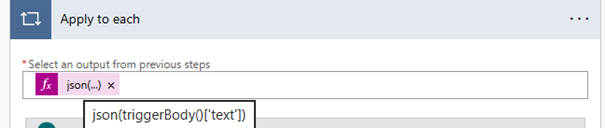 Add apply to each loop with JSON input