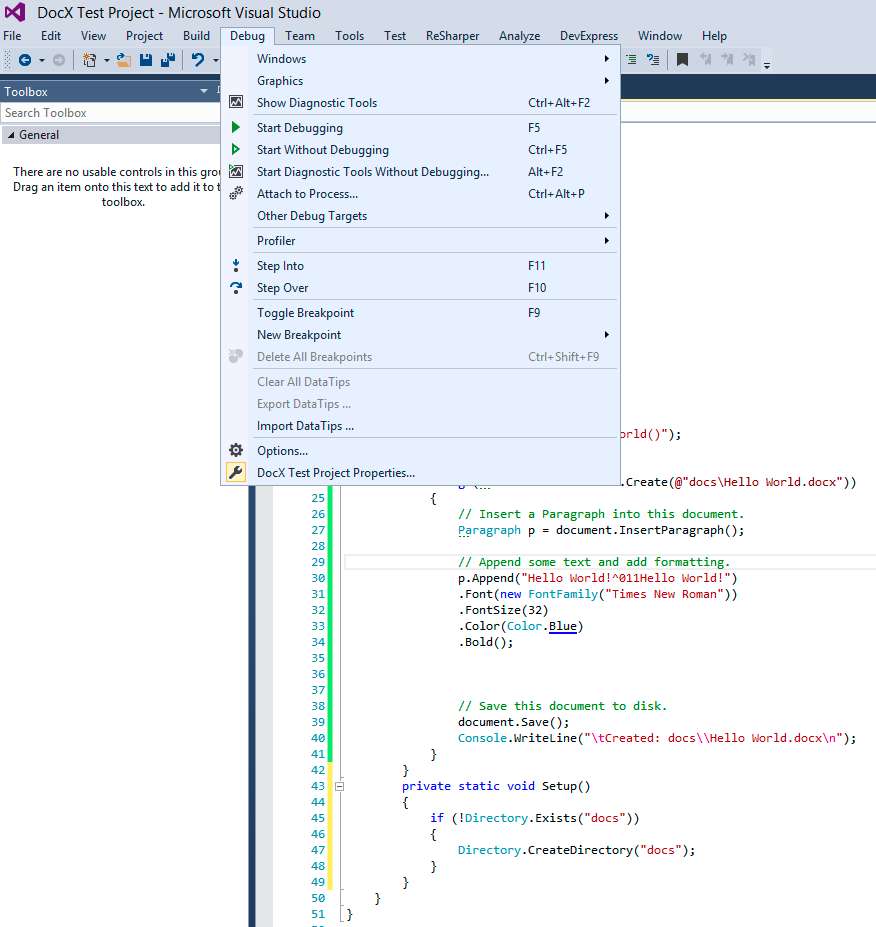 DocX-VisualStudio-HelloWorld-Example12