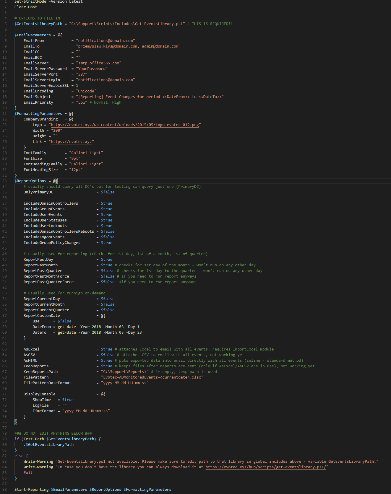 What’s new – Event Monitoring v0.7