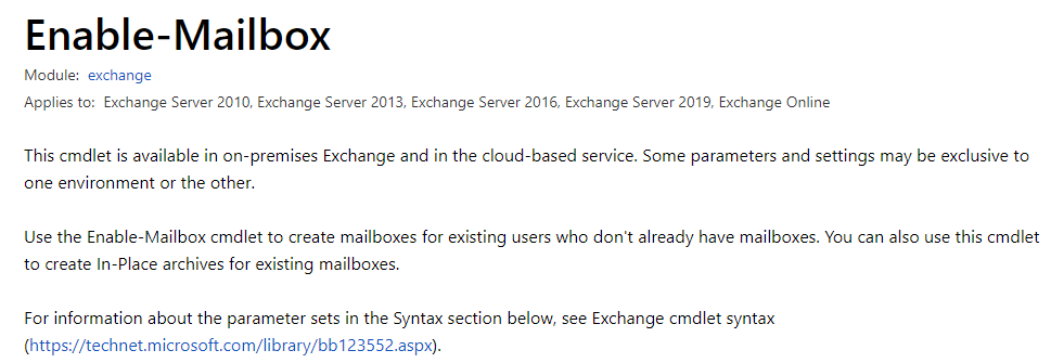 Office 365 – The following error occurred during validation in agent Archive ParameterSet Enforcement Agent
