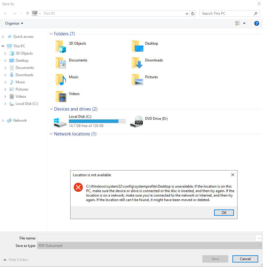 Windows Server 2019 – Desktop path for all users redirected to System32 \ SystemProfile \ Desktop