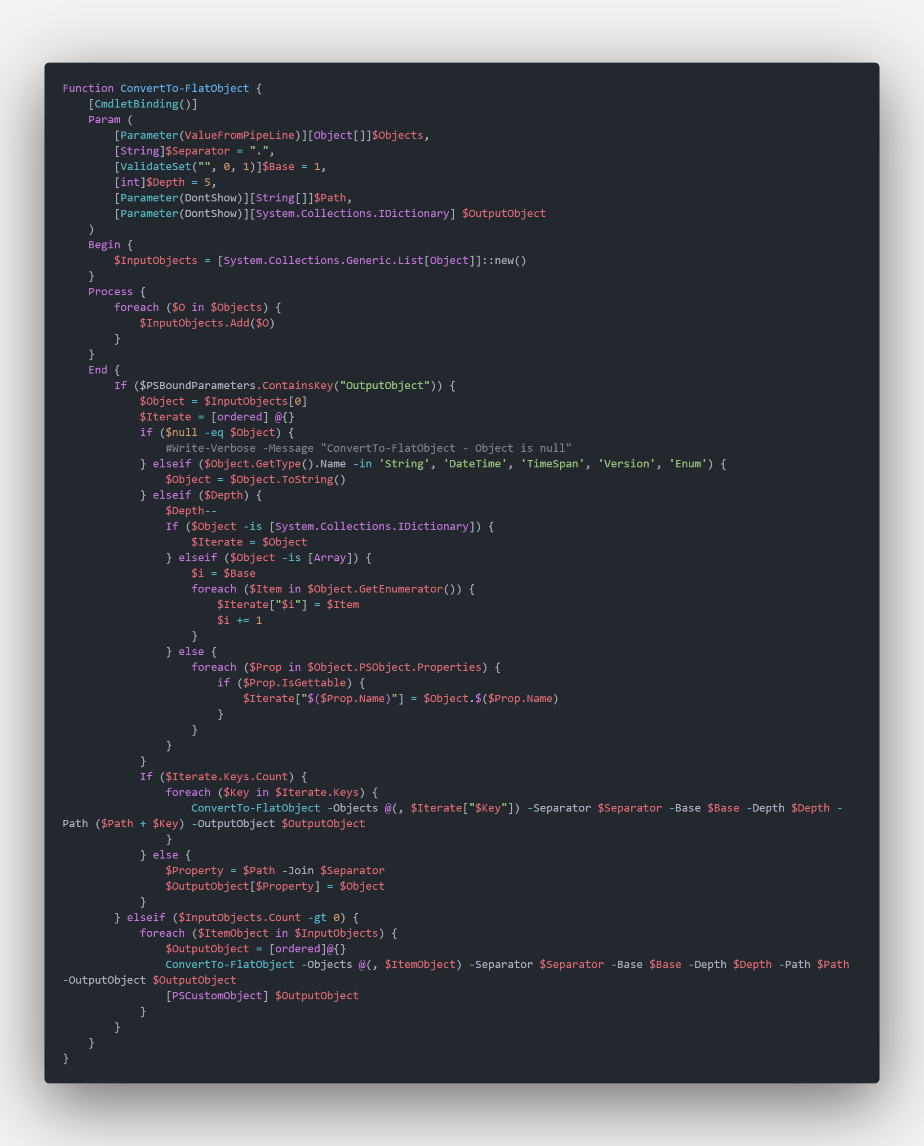 PowerShell – Converting advanced object to flat object